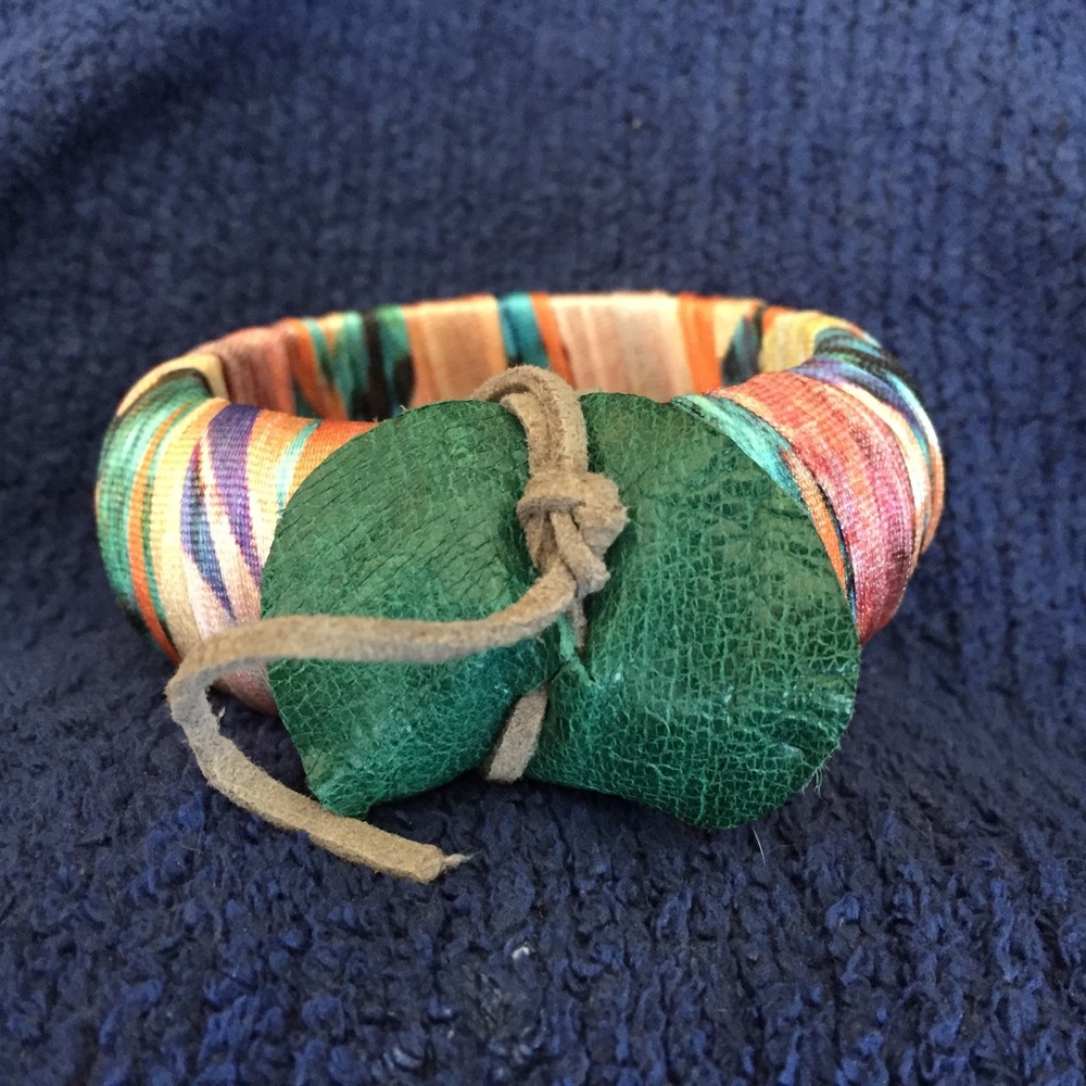 Bundle Sale! Colorful Fabric Wrapped Bangle
